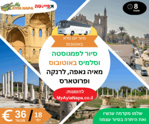 סיור יום לפמגוסטה וסלמיס באוטובוס מאיה נאפה, פרוטארס ולרנקה